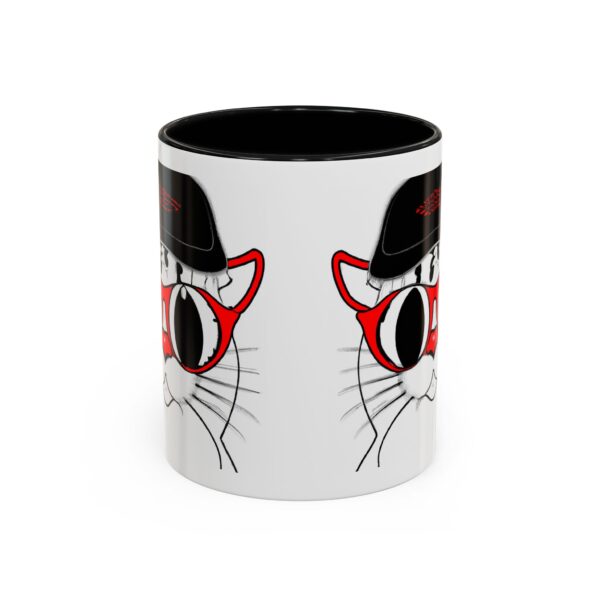 Cool Cat Accent Coffee Mug, Fun Cat Lover Gift, Unique Cat Art Mug, Coffee Lover Gift, Pet Owner Accessory, Quirky Home Decor - Image 6