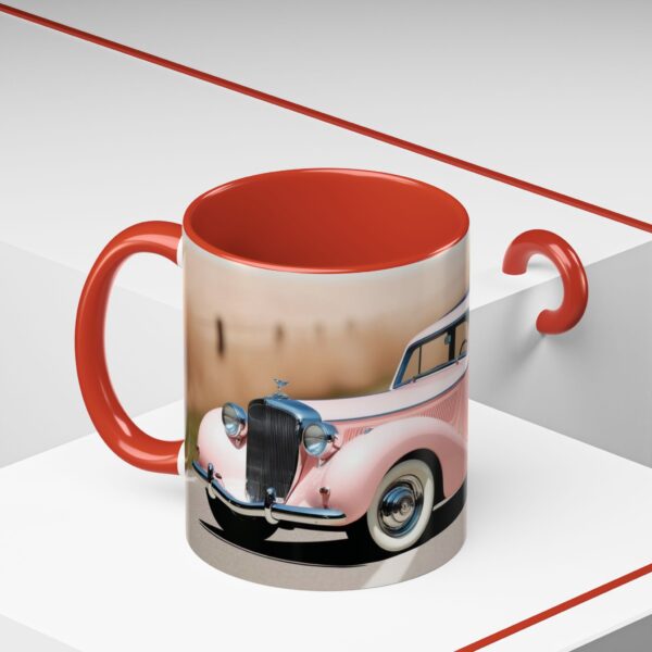 Vintage Pink Car Coffee Mug | Retro Auto Lover Gift, Steampunk Mug, Cute Car Decor, Car Enthusiast Present, Pink Vintage Decor - Image 20
