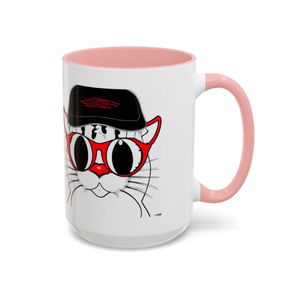 Cool Cat Accent Coffee Mug, Fun Cat Lover Gift, Unique Cat Art Mug, Coffee Lover Gift, Pet Owner Accessory, Quirky Home Decor - Image 32