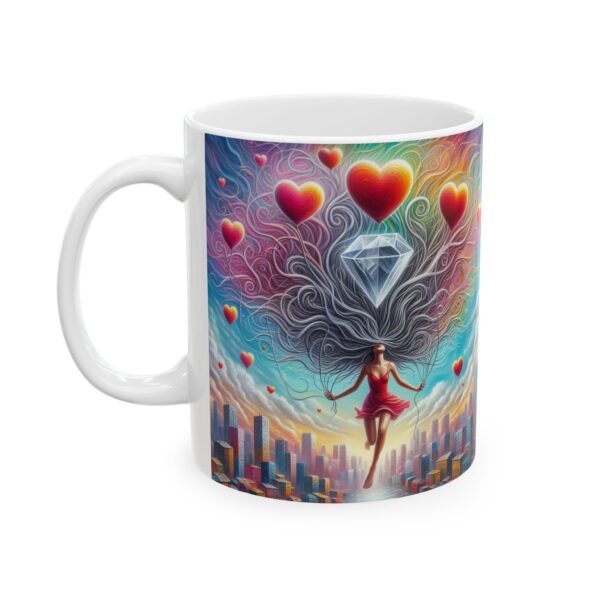 Colorful Love City Ceramic Mug, Heart Art, Coffee Mug, Gift for Her, Romantic Atmosphere, Home Decor,  11oz 15oz - Image 4