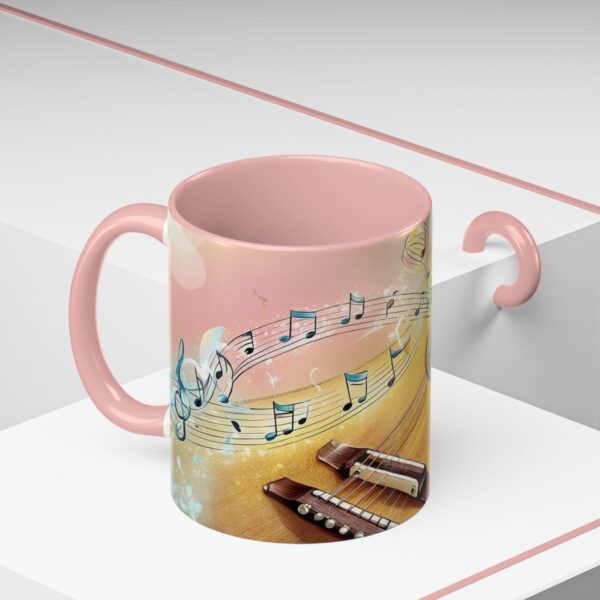 Musical Guitar Accent Coffee Mug - Perfect Gift for Music Lovers, Art Decor, Coffee Fans, Birthday Gift, Home & Kitchen - Image 3