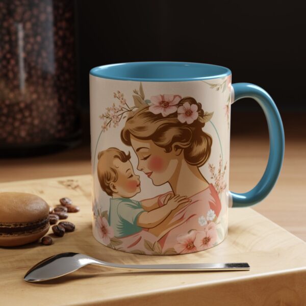 Vintage Floral Mother's Day Coffee Mug, Perfect Gift for Mom, Cute Mama and Baby Design, 11oz and 15oz Options, Mother's Day Gift, Coffee - Image 41