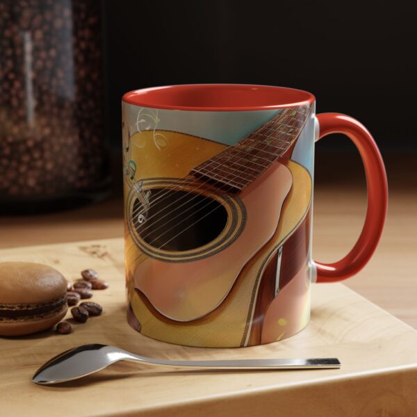Musical Guitar Accent Coffee Mug - Perfect Gift for Music Lovers, Art Decor, Coffee Fans, Birthday Gift, Home & Kitchen - Image 10