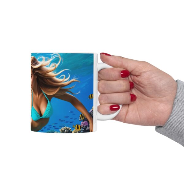 Ocean Paradise Ceramic Mug, Beach Lover Gift, Nature Lover Mug, Swimming Enthusiast Cup, Summer Vibes Drinkware - Image 10