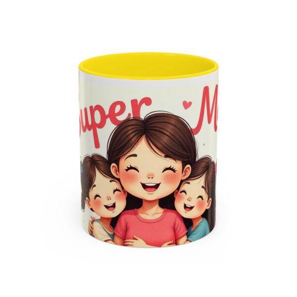 Super Mom Accent Coffee Mug - Perfect Gift for Mother's Day, Birthdays, Moms, Family Gatherings, Coffee Lovers - Image 33