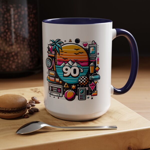 Retro 90's Accent Coffee Mug | Vintage Style, Perfect Gift for Nostalgia Lovers, Ideal for Home & Office, Daily Use - Image 30