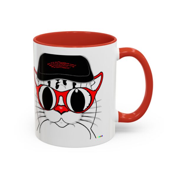 Cool Cat Accent Coffee Mug, Fun Cat Lover Gift, Unique Cat Art Mug, Coffee Lover Gift, Pet Owner Accessory, Quirky Home Decor - Image 20