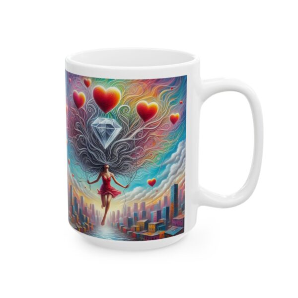 Colorful Love City Ceramic Mug, Heart Art, Coffee Mug, Gift for Her, Romantic Atmosphere, Home Decor,  11oz 15oz - Image 11