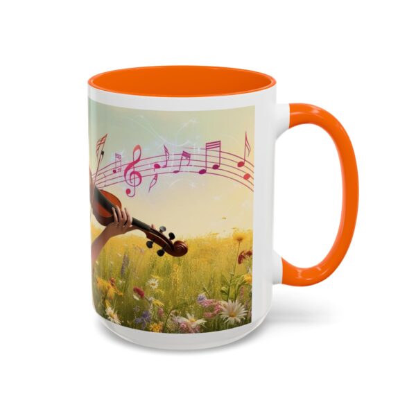 Musical Nature Scene Coffee Mug, Perfect Gift for Musicians, Birthday, Garden Lovers, Relaxation, Floral Art, Home Decor - Image 59
