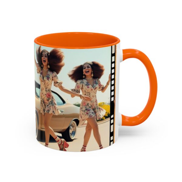 Retro Floral Accent Coffee Mug - Vintage Car Design, Fun Gift for Car Lovers, Floral Mug, Unique Coffee Cup, 11oz & 15oz - Image 47