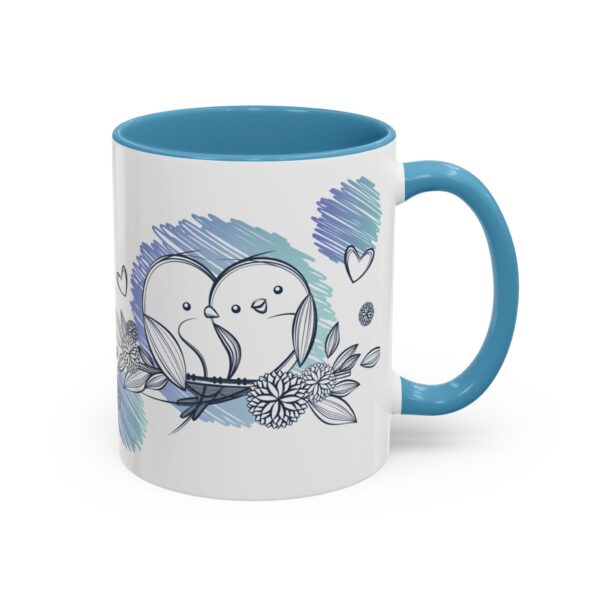 Whimsical Birds Coffee Mug, Cute Couples Gift, Love Mug for Her, Floral Tea Cup, Cozy Home Decor - Image 3