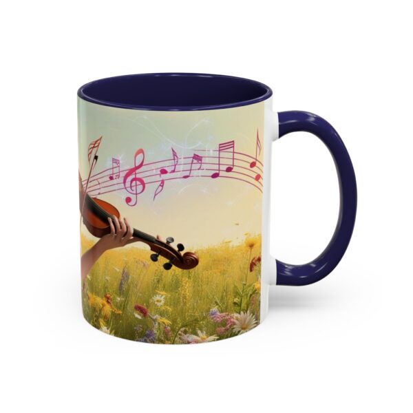 Musical Nature Scene Coffee Mug, Perfect Gift for Musicians, Birthday, Garden Lovers, Relaxation, Floral Art, Home Decor - Image 11