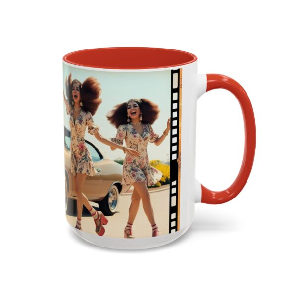 Retro Floral Accent Coffee Mug - Vintage Car Design, Fun Gift for Car Lovers, Floral Mug, Unique Coffee Cup, 11oz & 15oz - Image 34