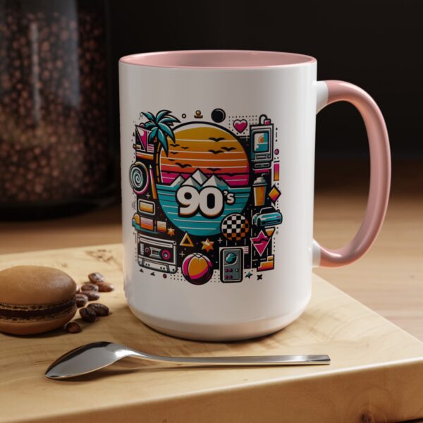 Retro 90's Accent Coffee Mug | Vintage Style, Perfect Gift for Nostalgia Lovers, Ideal for Home & Office, Daily Use - Image 36