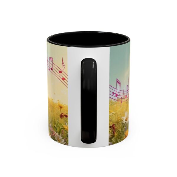 Musical Nature Scene Coffee Mug, Perfect Gift for Musicians, Birthday, Garden Lovers, Relaxation, Floral Art, Home Decor - Image 9