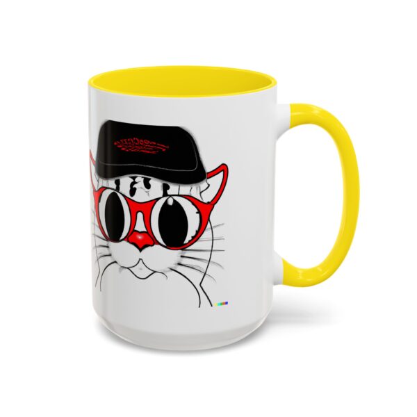 Cool Cat Accent Coffee Mug, Fun Cat Lover Gift, Unique Cat Art Mug, Coffee Lover Gift, Pet Owner Accessory, Quirky Home Decor - Image 65