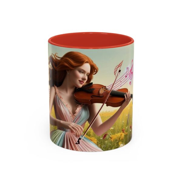 Musical Nature Scene Coffee Mug, Perfect Gift for Musicians, Birthday, Garden Lovers, Relaxation, Floral Art, Home Decor - Image 15