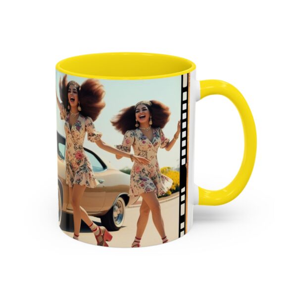 Retro Floral Accent Coffee Mug - Vintage Car Design, Fun Gift for Car Lovers, Floral Mug, Unique Coffee Cup, 11oz & 15oz - Image 57