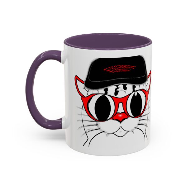 Cool Cat Accent Coffee Mug, Fun Cat Lover Gift, Unique Cat Art Mug, Coffee Lover Gift, Pet Owner Accessory, Quirky Home Decor - Image 50