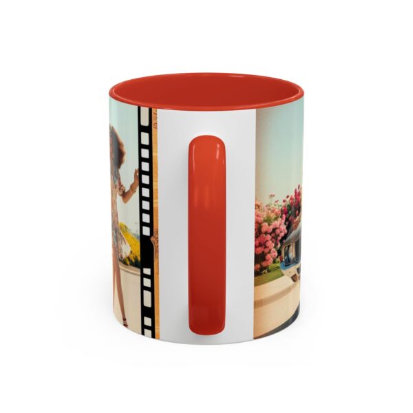Retro Floral Accent Coffee Mug - Vintage Car Design, Fun Gift for Car Lovers, Floral Mug, Unique Coffee Cup, 11oz & 15oz - Image 18