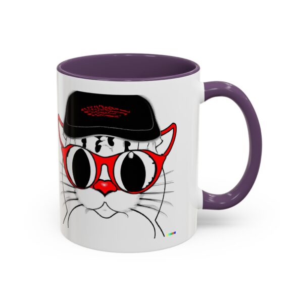 Cool Cat Accent Coffee Mug, Fun Cat Lover Gift, Unique Cat Art Mug, Coffee Lover Gift, Pet Owner Accessory, Quirky Home Decor - Image 49