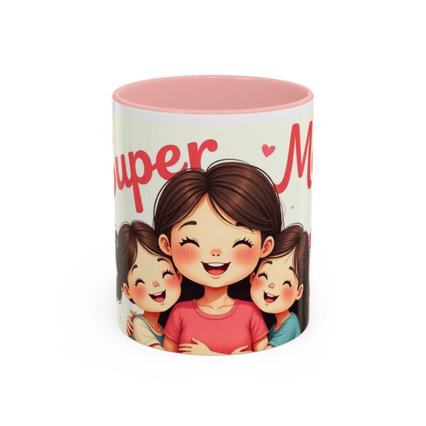 Super Mom Accent Coffee Mug - Perfect Gift for Mother's Day, Birthdays, Moms, Family Gatherings, Coffee Lovers - Image 2