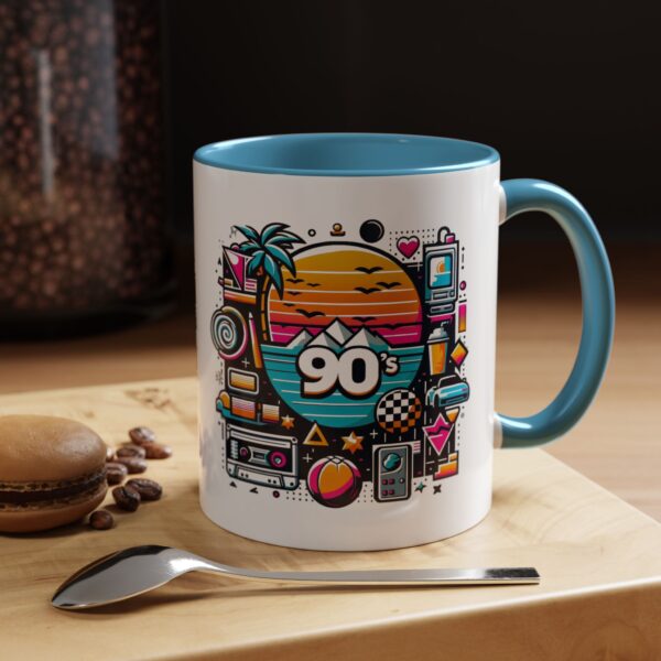 Retro 90's Accent Coffee Mug | Vintage Style, Perfect Gift for Nostalgia Lovers, Ideal for Home & Office, Daily Use - Image 46