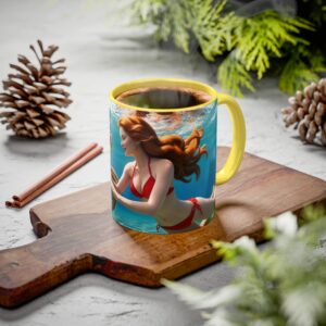 Colorful Sea Life Mug, Mermaid and Turtle Design, Perfect for Beach Lovers, Gift for Birthdays, Ocean Decor, 11oz, 15oz