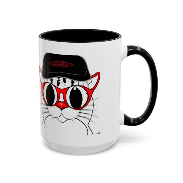 Cool Cat Accent Coffee Mug, Fun Cat Lover Gift, Unique Cat Art Mug, Coffee Lover Gift, Pet Owner Accessory, Quirky Home Decor - Image 24