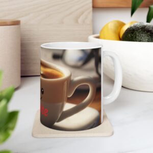 Smiley Coffee Mug - Reignite Your Day | Cute Ceramic Cup for Tea Lovers, Breakfast Gift, Cozy Mornings, Happy Vibes