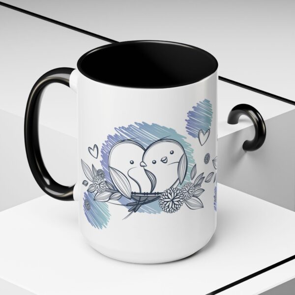Whimsical Birds Coffee Mug, Cute Couples Gift, Love Mug for Her, Floral Tea Cup, Cozy Home Decor - Image 29