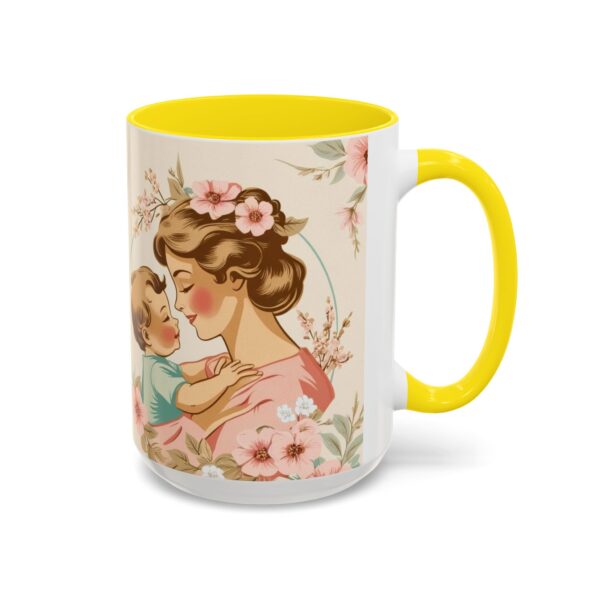 Vintage Floral Mother's Day Coffee Mug, Perfect Gift for Mom, Cute Mama and Baby Design, 11oz and 15oz Options, Mother's Day Gift, Coffee - Image 67
