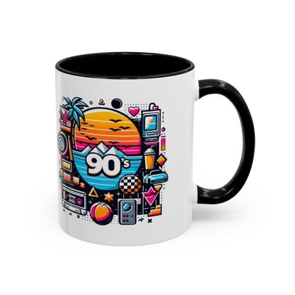 Retro 90's Accent Coffee Mug | Vintage Style, Perfect Gift for Nostalgia Lovers, Ideal for Home & Office, Daily Use - Image 3