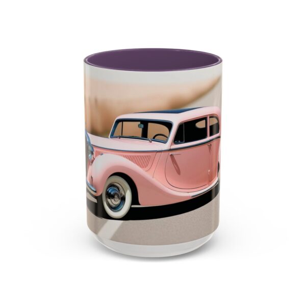 Vintage Pink Car Coffee Mug | Retro Auto Lover Gift, Steampunk Mug, Cute Car Decor, Car Enthusiast Present, Pink Vintage Decor - Image 65