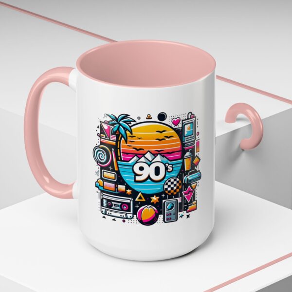 Retro 90's Accent Coffee Mug | Vintage Style, Perfect Gift for Nostalgia Lovers, Ideal for Home & Office, Daily Use - Image 35