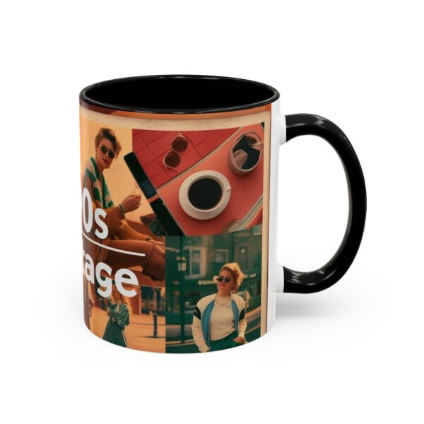 1990s Vintage Accent Coffee Mug - Retro Vibe, Perfect Gift for Nostalgia Lovers, Ideal for Home or Office, Trendy Mug - Image 3