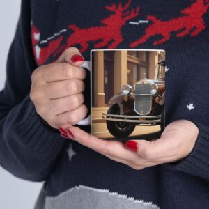 Vintage Car Ceramic Mug | Car Lover Gift, Coffee Cup, Nostalgic Mug, Unique Kitchen Decor, Retro Car Lover Present