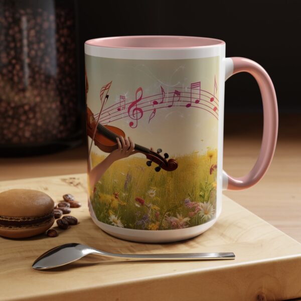 Musical Nature Scene Coffee Mug, Perfect Gift for Musicians, Birthday, Garden Lovers, Relaxation, Floral Art, Home Decor - Image 32