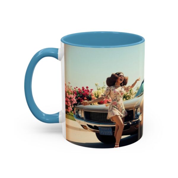 Retro Floral Accent Coffee Mug - Vintage Car Design, Fun Gift for Car Lovers, Floral Mug, Unique Coffee Cup, 11oz & 15oz - Image 39
