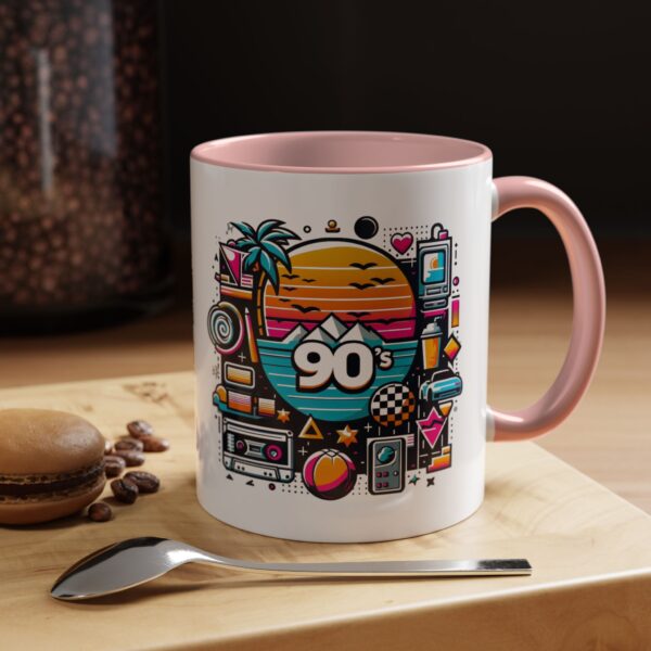 Retro 90's Accent Coffee Mug | Vintage Style, Perfect Gift for Nostalgia Lovers, Ideal for Home & Office, Daily Use - Image 16