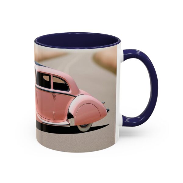 Vintage Pink Car Coffee Mug | Retro Auto Lover Gift, Steampunk Mug, Cute Car Decor, Car Enthusiast Present, Pink Vintage Decor - Image 7