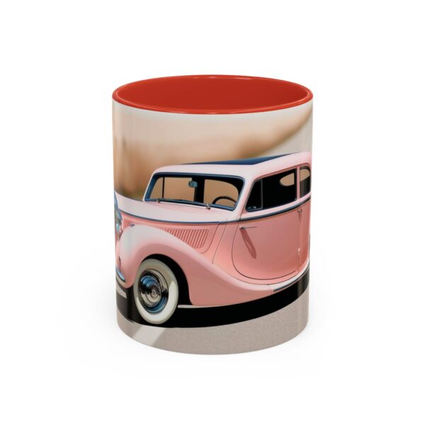 Vintage Pink Car Coffee Mug | Retro Auto Lover Gift, Steampunk Mug, Cute Car Decor, Car Enthusiast Present, Pink Vintage Decor - Image 16