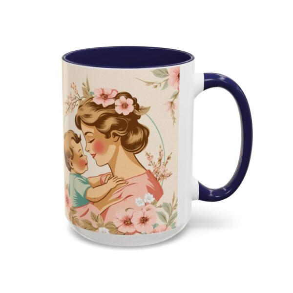 Vintage Floral Mother's Day Coffee Mug, Perfect Gift for Mom, Cute Mama and Baby Design, 11oz and 15oz Options, Mother's Day Gift, Coffee - Image 25