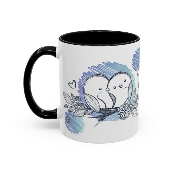 Whimsical Birds Coffee Mug, Cute Couples Gift, Love Mug for Her, Floral Tea Cup, Cozy Home Decor - Image 8