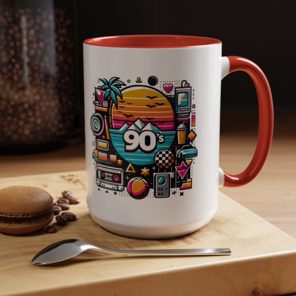 Retro 90's Accent Coffee Mug | Vintage Style, Perfect Gift for Nostalgia Lovers, Ideal for Home & Office, Daily Use - Image 41