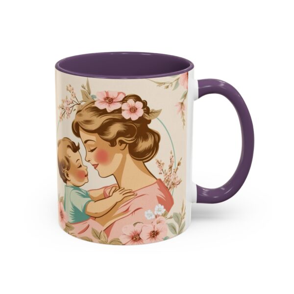 Vintage Floral Mother's Day Coffee Mug, Perfect Gift for Mom, Cute Mama and Baby Design, 11oz and 15oz Options, Mother's Day Gift, Coffee - Image 51