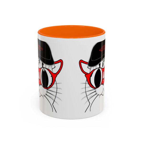 Cool Cat Accent Coffee Mug, Fun Cat Lover Gift, Unique Cat Art Mug, Coffee Lover Gift, Pet Owner Accessory, Quirky Home Decor - Image 2