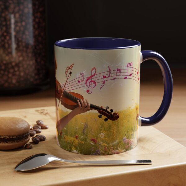 Musical Nature Scene Coffee Mug, Perfect Gift for Musicians, Birthday, Garden Lovers, Relaxation, Floral Art, Home Decor - Image 14