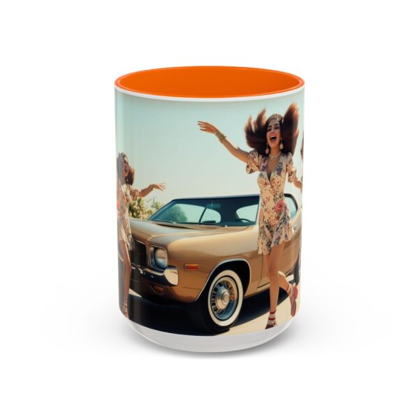 Retro Floral Accent Coffee Mug - Vintage Car Design, Fun Gift for Car Lovers, Floral Mug, Unique Coffee Cup, 11oz & 15oz - Image 60