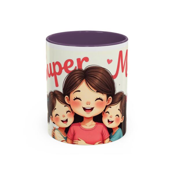 Super Mom Accent Coffee Mug - Perfect Gift for Mother's Day, Birthdays, Moms, Family Gatherings, Coffee Lovers - Image 29